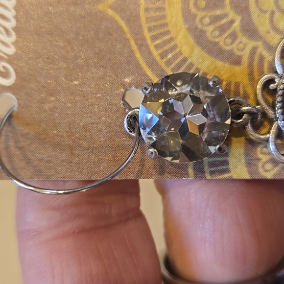 Upcycled Designer Inspired Handmade Dangle Earrings - Picture 5 of 8